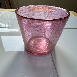 NWT Shiraleah pink recycled glass candle holder cup
